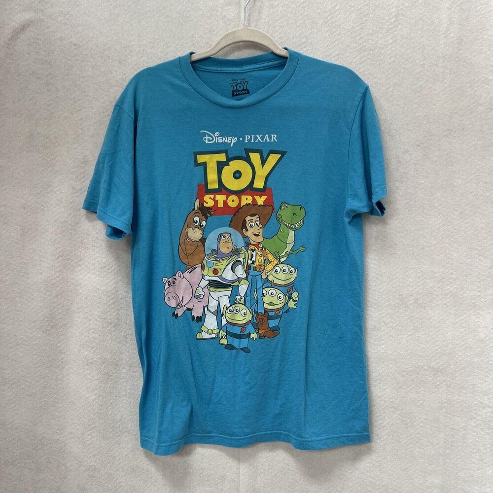 Disney Pixar Toy Story blue t-shirt men's sz Large Shirt woody